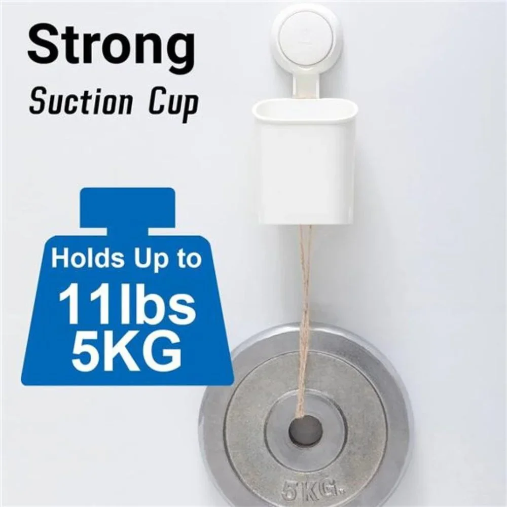 Toothbrush Holder Suction Cup Wall Mounted Drill-Free for Bathroom Shower